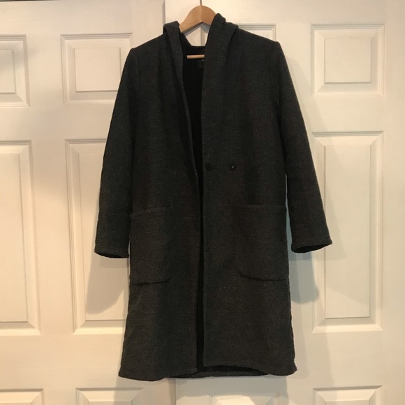 Forever 21 Gray Coat - Picture 2 of 3